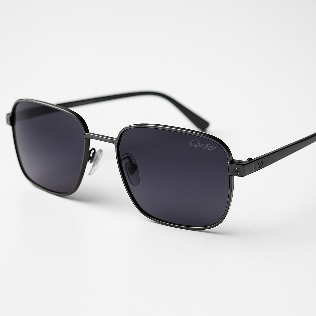 Image of Cartier-Inspired Signature Rectangular Sunglasses