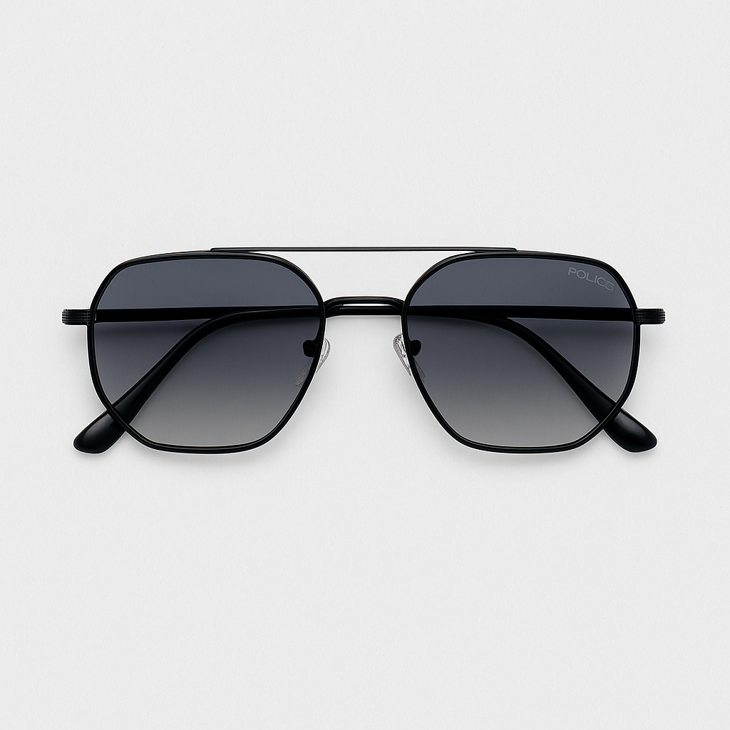 Image of Police-Inspired Shadowline Aviator Sunglasses