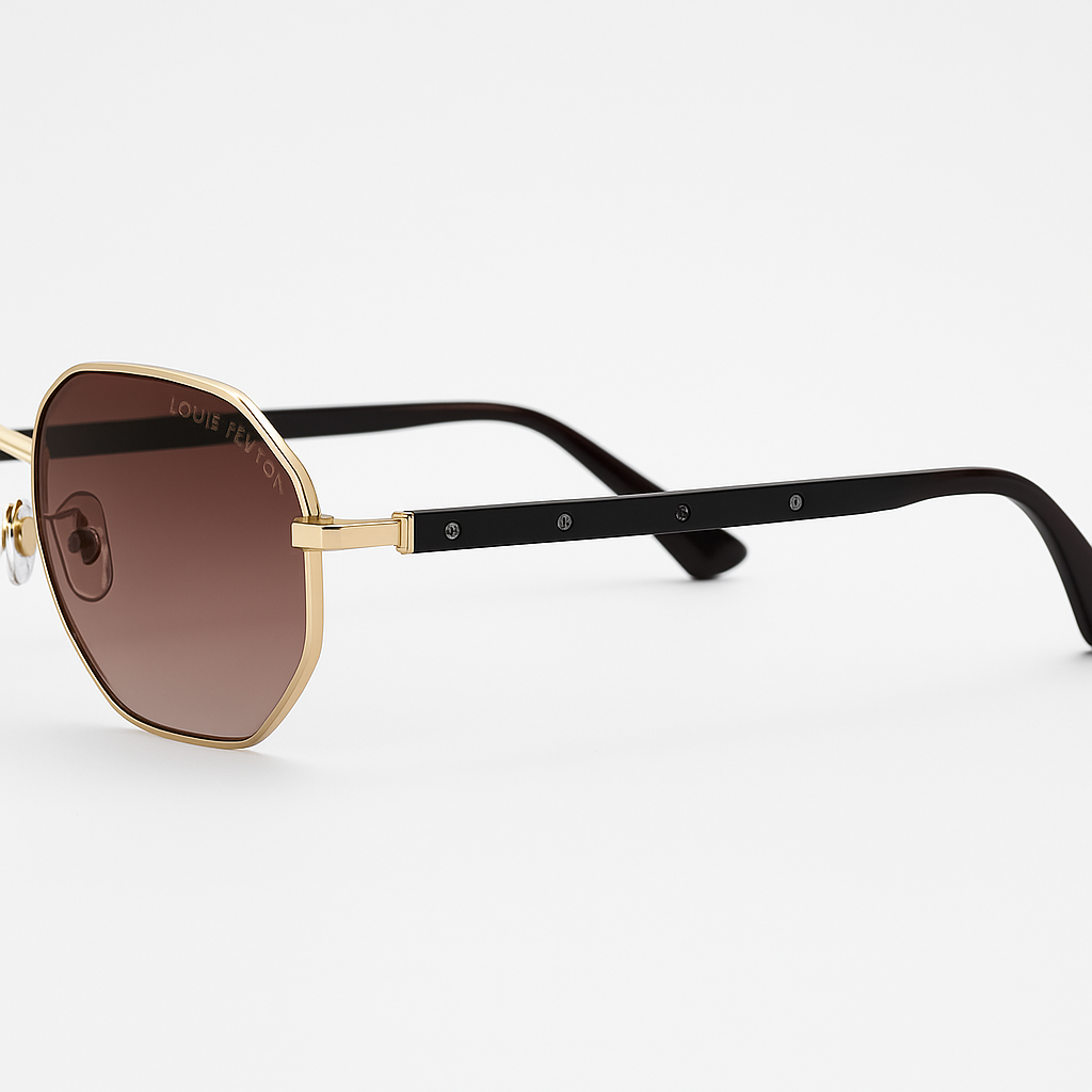 Image of Louis Vuitton-Inspired Luxe Octagon Sunglasses