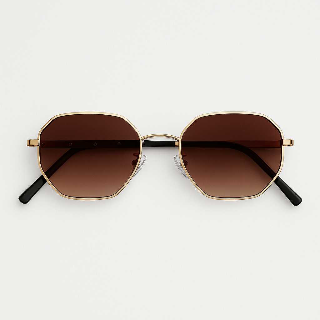 Image of Louis Vuitton-Inspired Luxe Octagon Sunglasses
