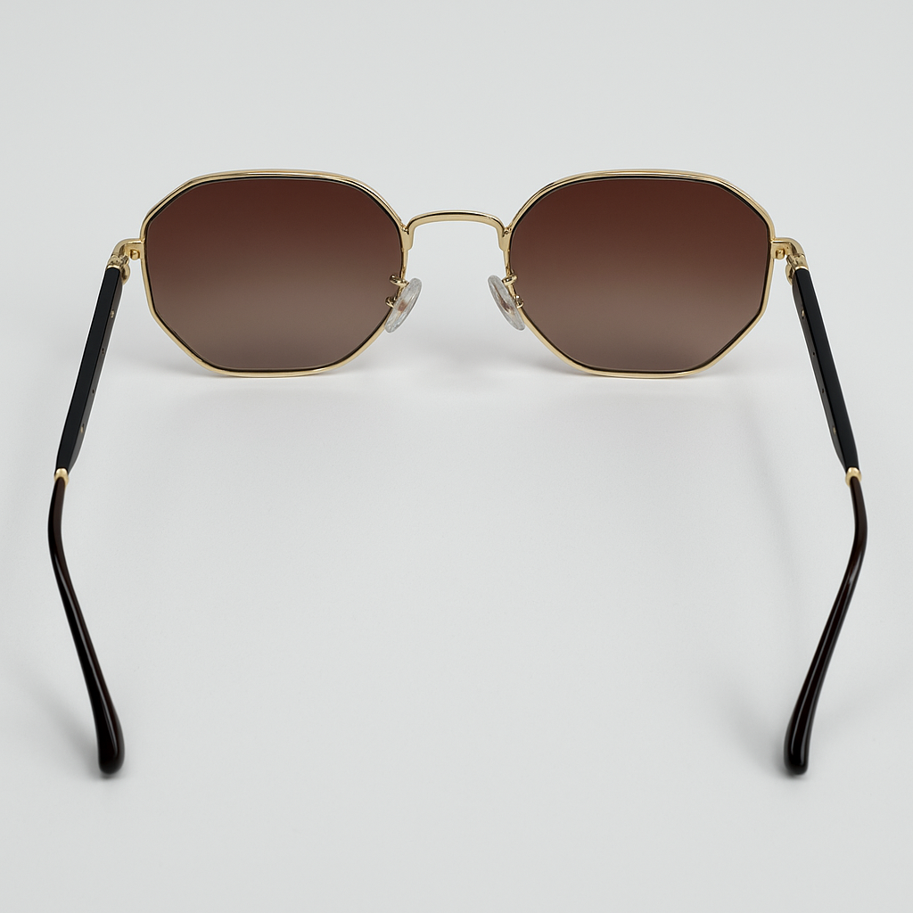 Image of Louis Vuitton-Inspired Luxe Octagon Sunglasses