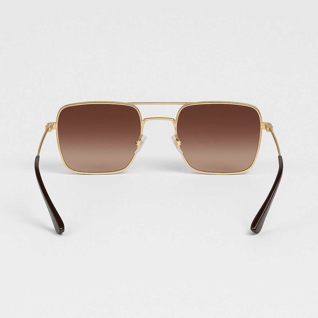Image of Dior-Inspired Prestige Gold Square Sunglasses