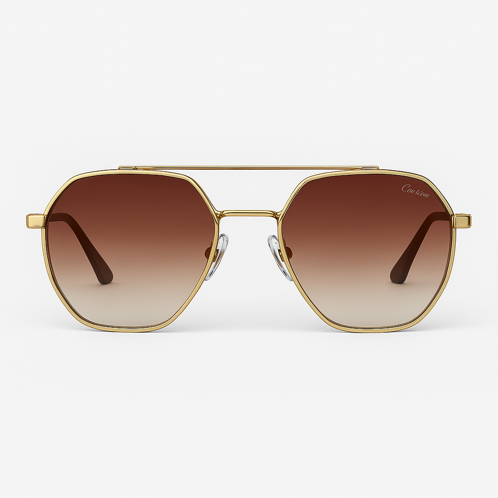 Image of Cartier-inspired Royale Gold Aviator Sunglasses