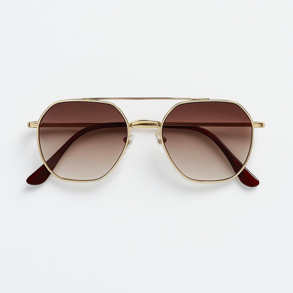 Image of Cartier-inspired Royale Gold Aviator Sunglasses