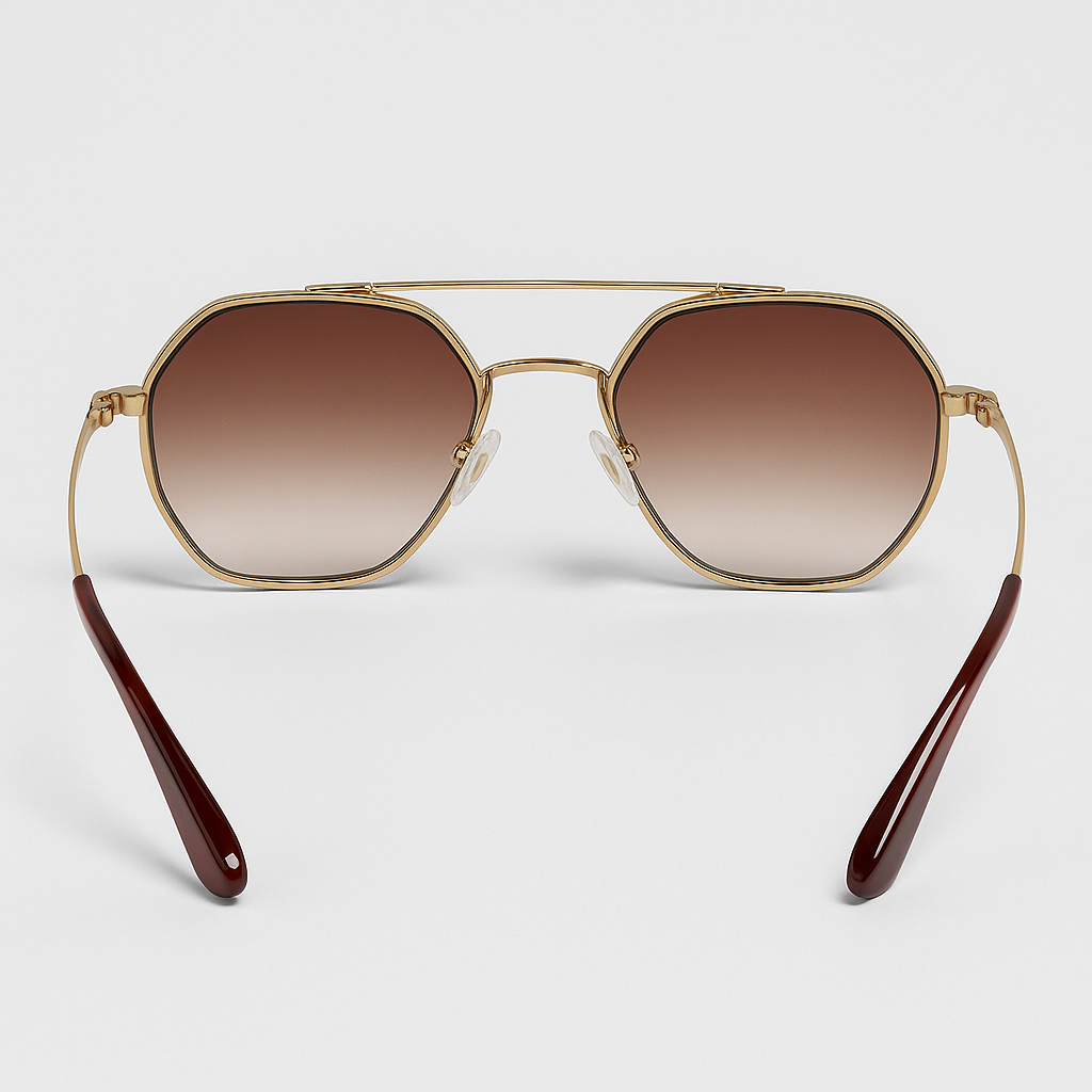 Image of Cartier-inspired Royale Gold Aviator Sunglasses