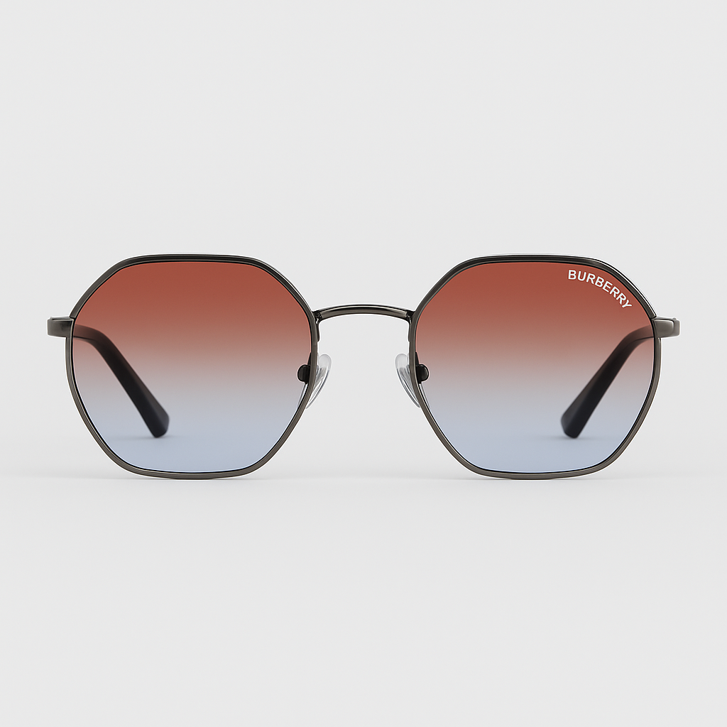 Image of Burberry Prism-Inspired Octagon Gradient Sunglasses