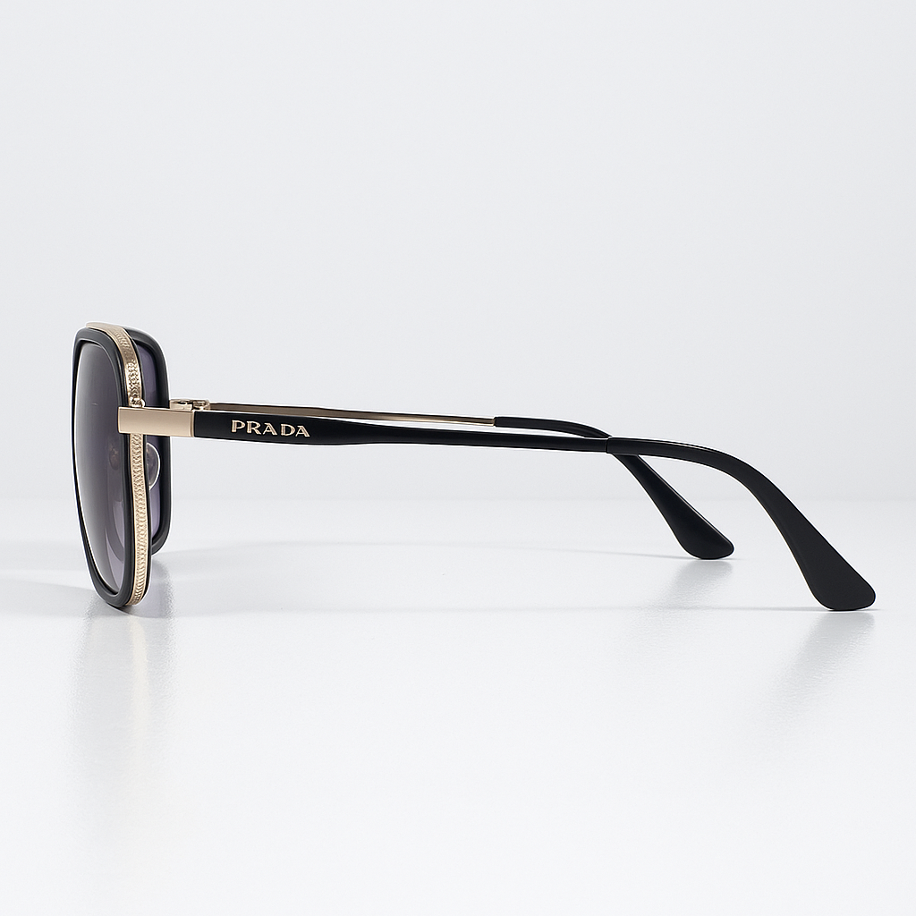 Image of Prada-Inspired Dual Tone Aviator Square Sunglasses