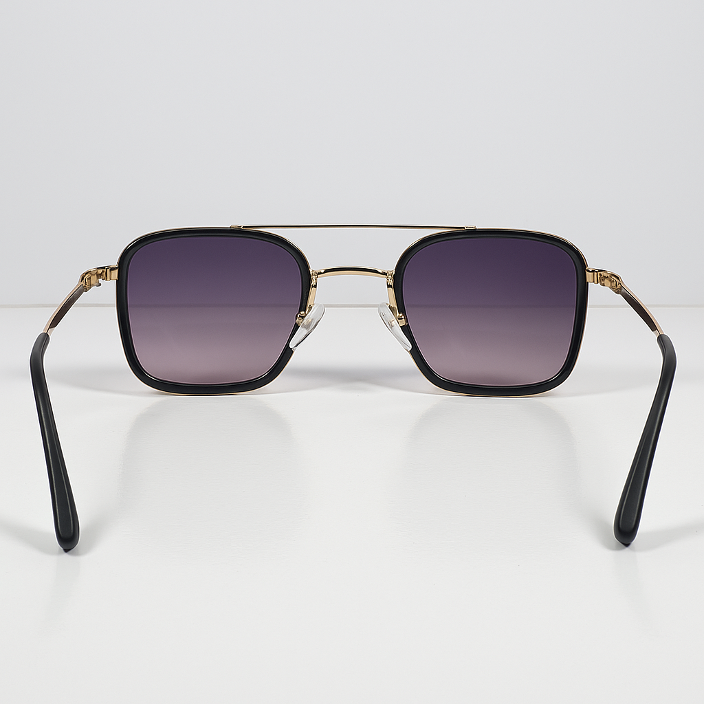 Image of Prada-Inspired Dual Tone Aviator Square Sunglasses