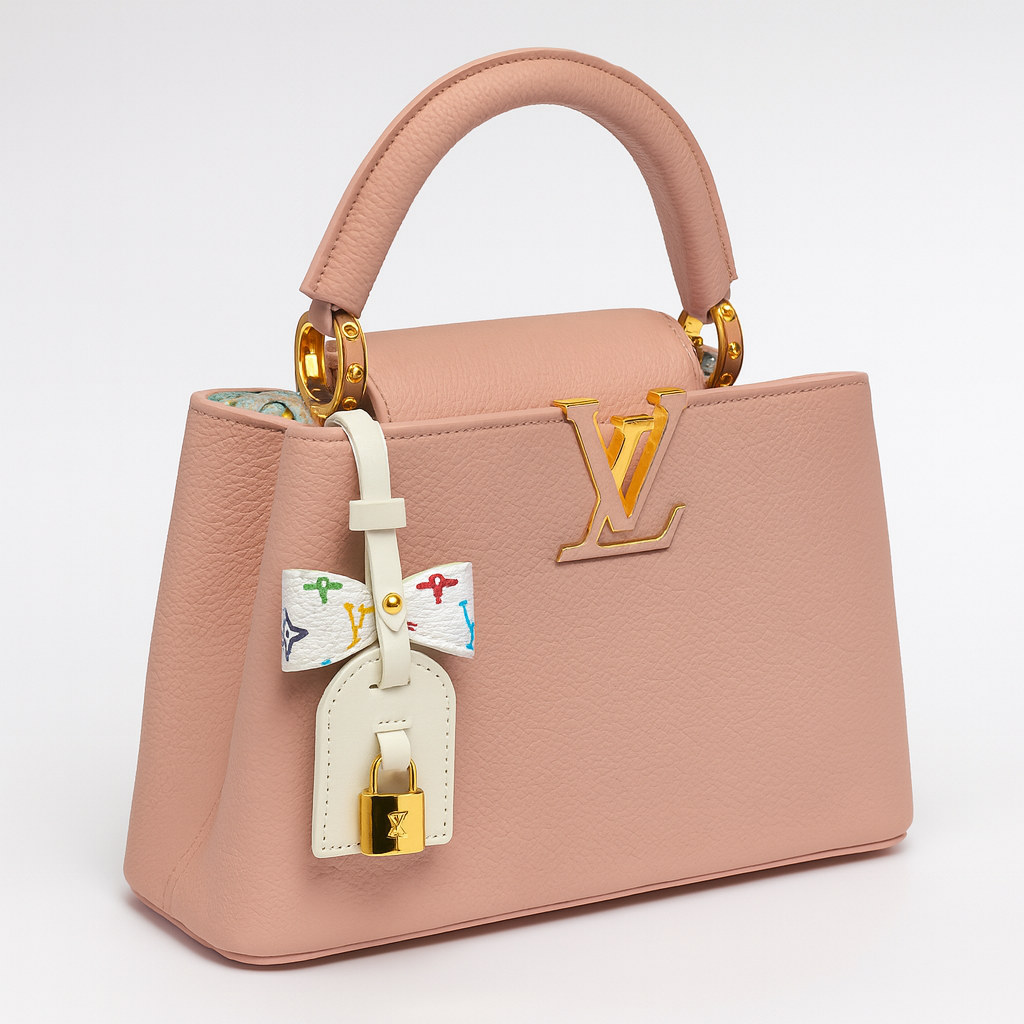 Image of Luxury Blush Pink Structured Mini Top Handle Bag