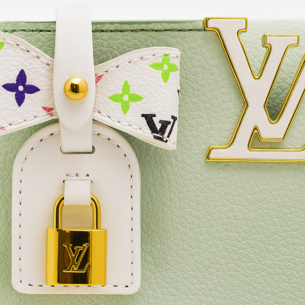 Image of Luxury Pastel Green Structured Mini Top Handle Bag