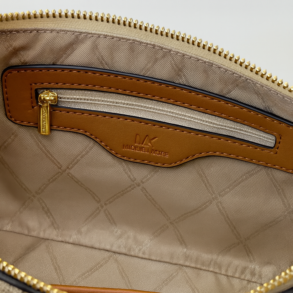 Image of Luxury Monogram Shoulder Bag with Gold Chain