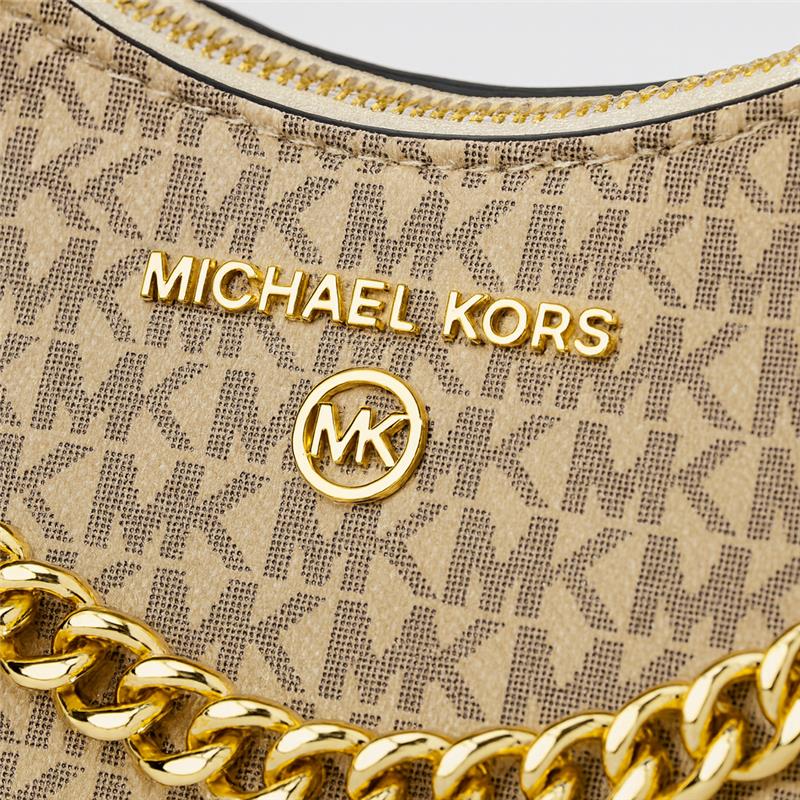 Image of Luxury Monogram Shoulder Bag with Gold Chain