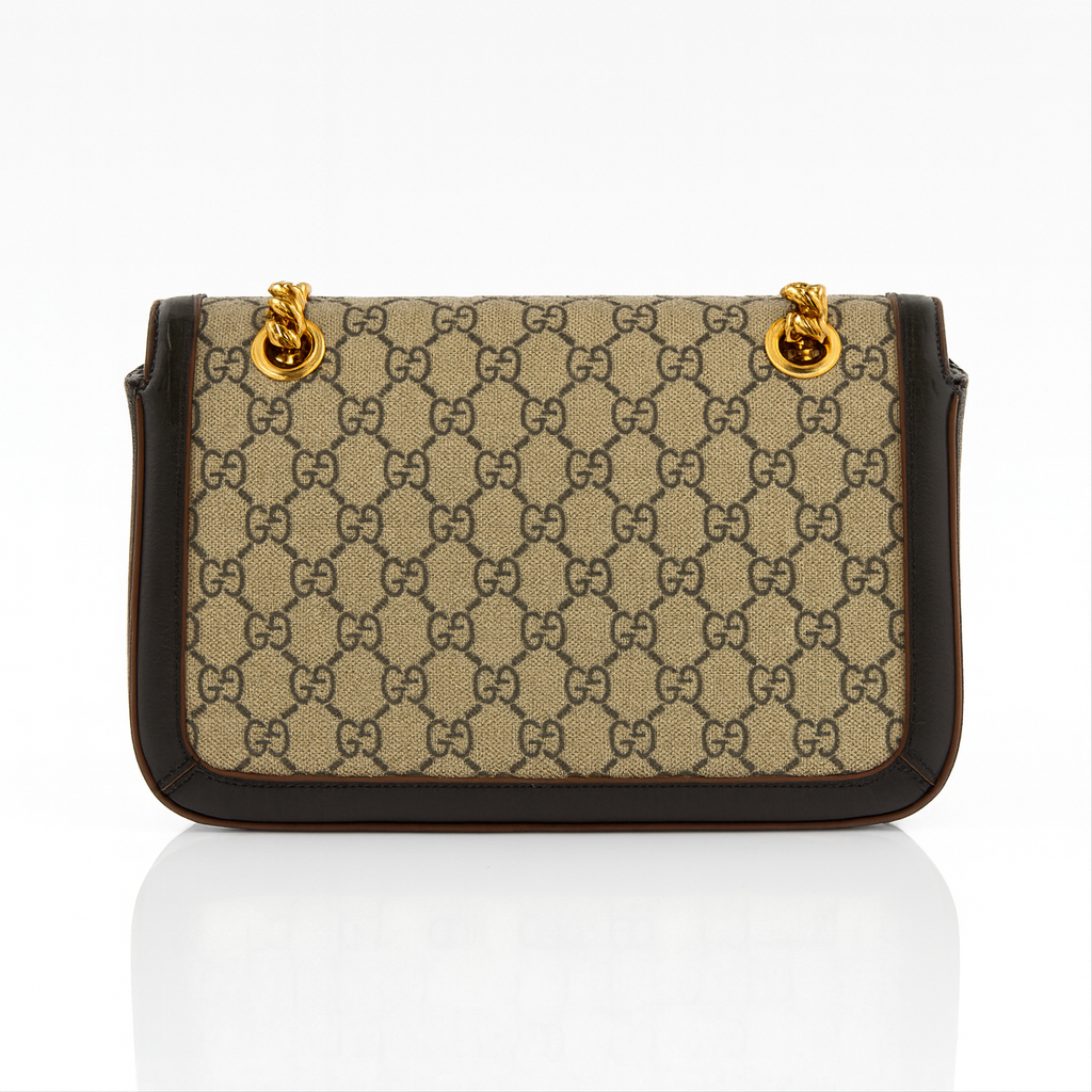 Image of Luxury Beige & Black Monogram Shoulder Bag