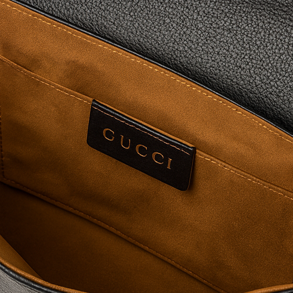 Image of Luxury Beige & Black Monogram Shoulder Bag