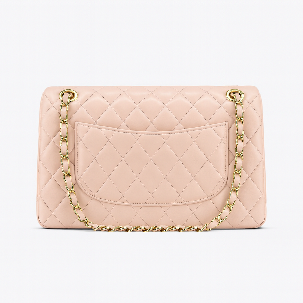 Image of Luxury Quilted Flap Shoulder Bag with Chain Strap