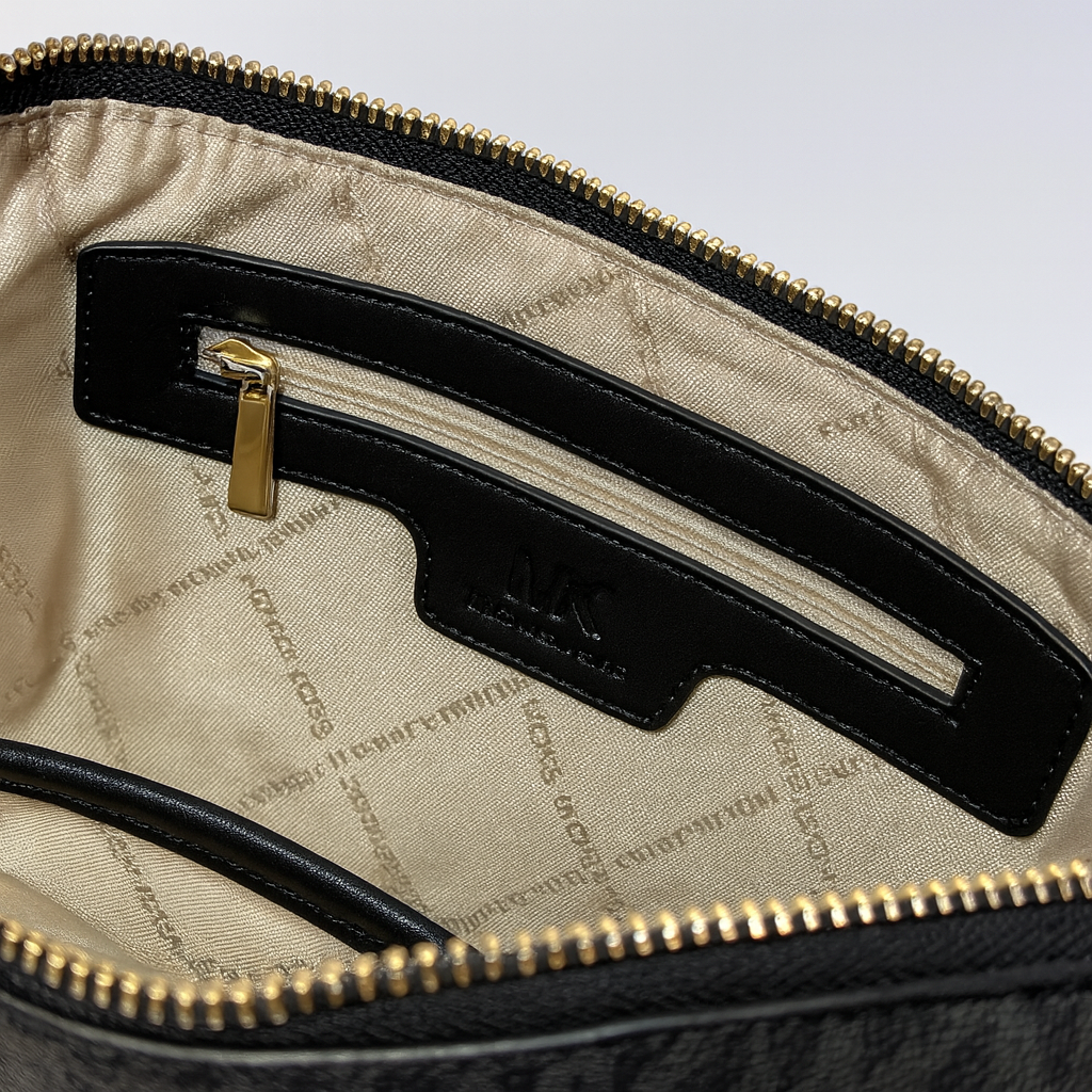 Image of Luxury Monogram Shoulder Bag with Gold Chain
