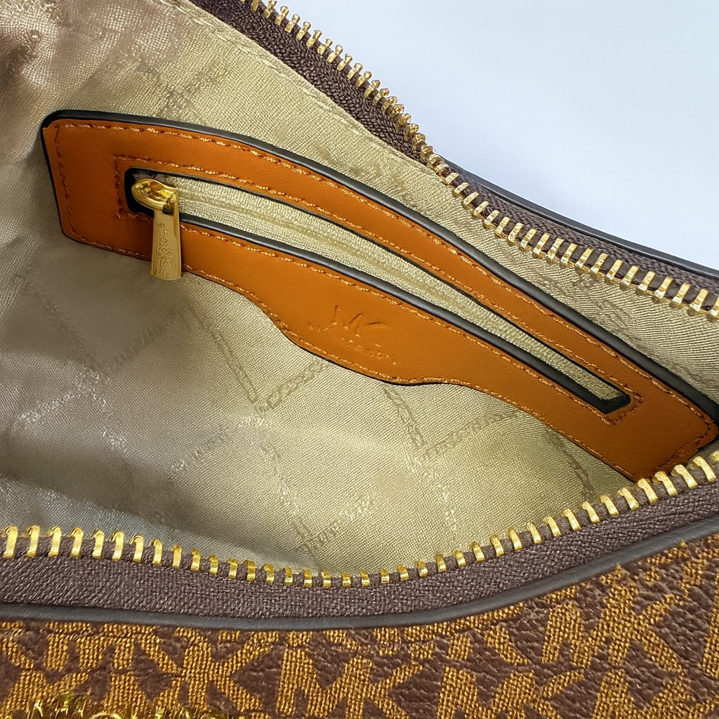 Image of Luxury Monogram Shoulder Bag with Gold Chain
