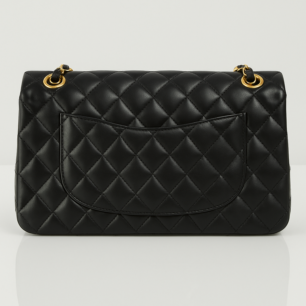 Image of Luxury Quilted Flap Shoulder Bag with Chain Strap