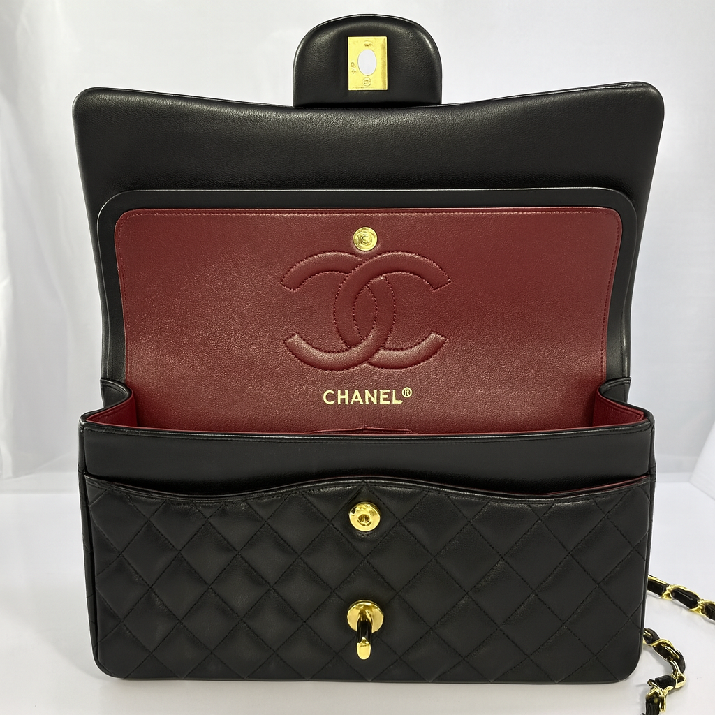 Image of Luxury Quilted Flap Shoulder Bag with Chain Strap