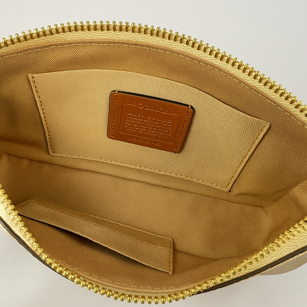 Image of Signature Print Shoulder Bag with Decorative Charm