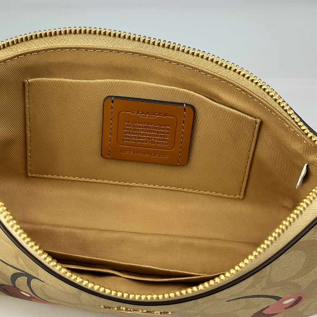 Image of Signature Print Shoulder Bag with Decorative Charm