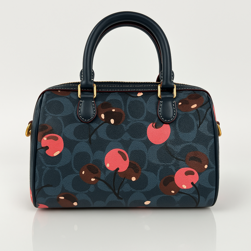 Image of Signature Print Top Handle Mini Satchel Bag