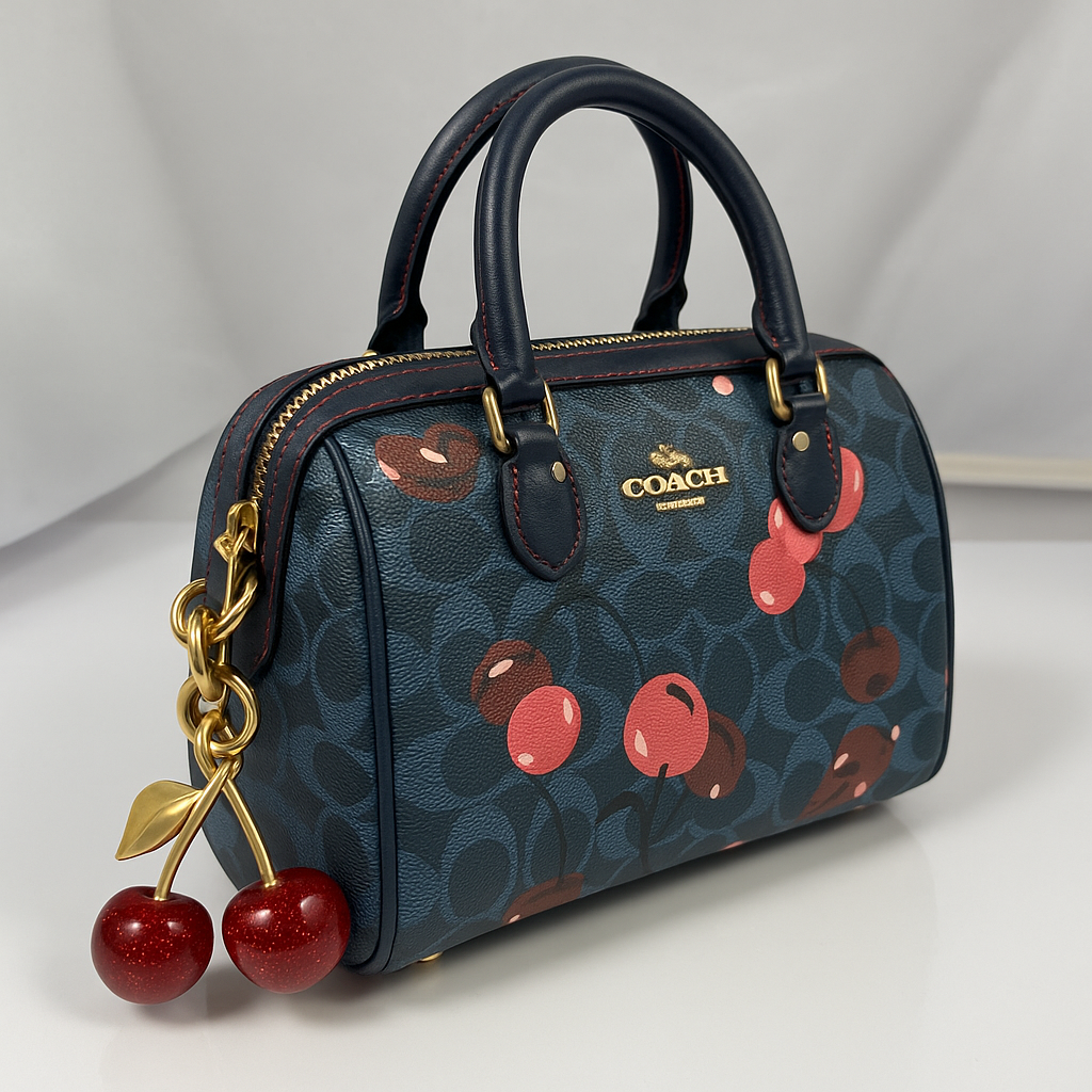 Image of Signature Print Top Handle Mini Satchel Bag