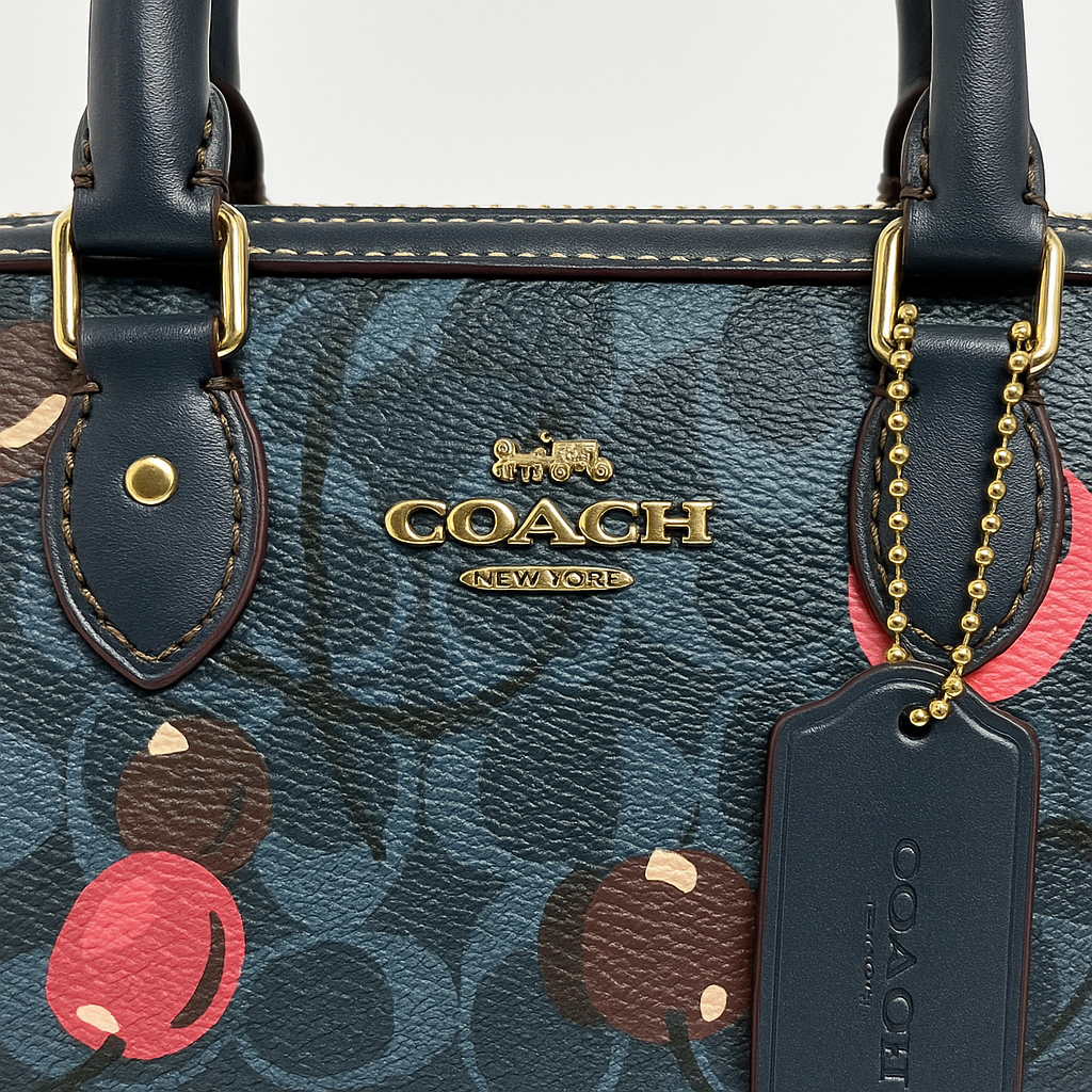 Image of Signature Print Top Handle Mini Satchel Bag