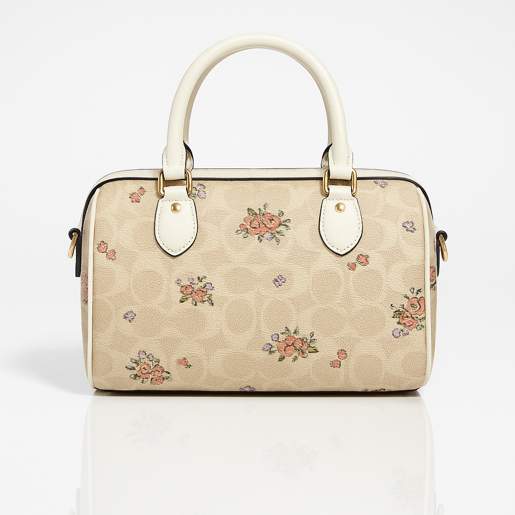 Image of Signature Print Top Handle Mini Satchel Bag
