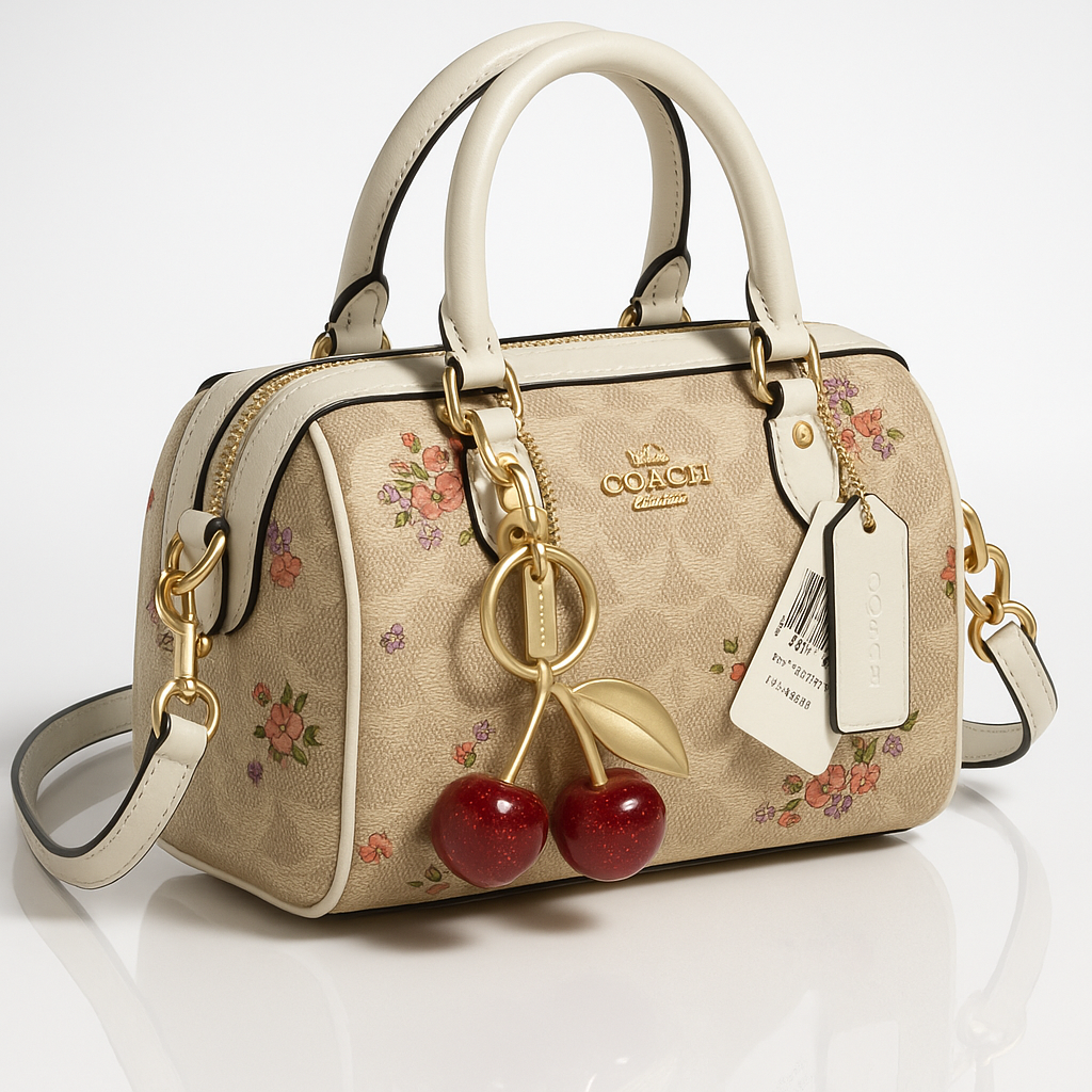 Image of Signature Print Top Handle Mini Satchel Bag