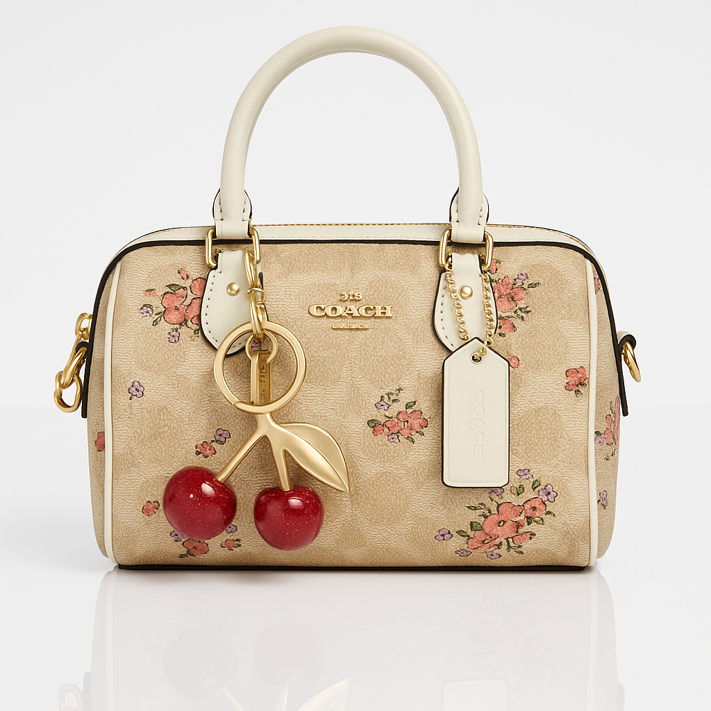 Image of Signature Print Top Handle Mini Satchel Bag