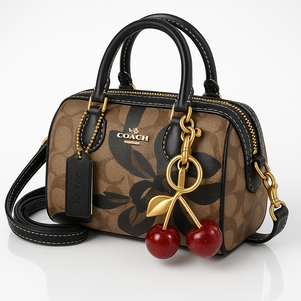 Image of Signature Print Top Handle Mini Satchel Bag