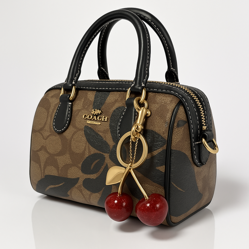Image of Signature Print Top Handle Mini Satchel Bag