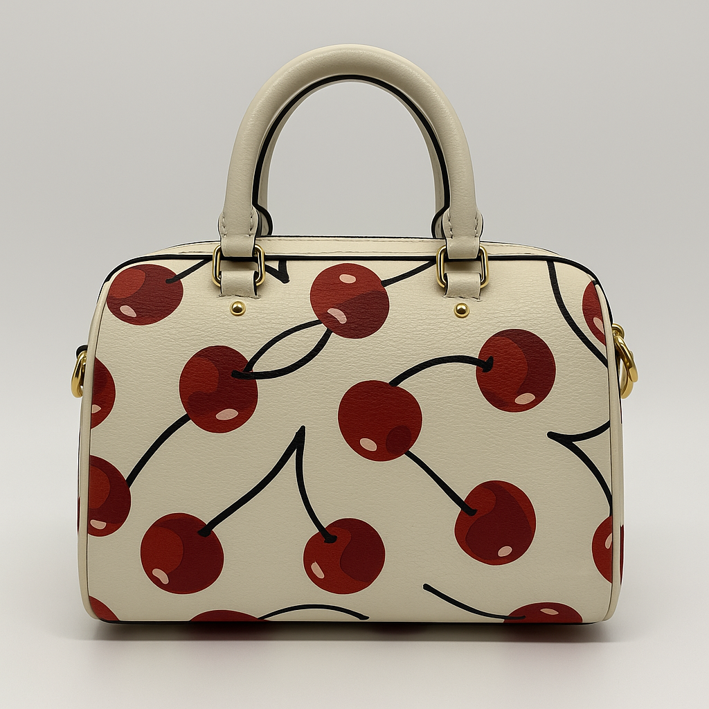 Image of Signature Print Top Handle Mini Satchel Bag