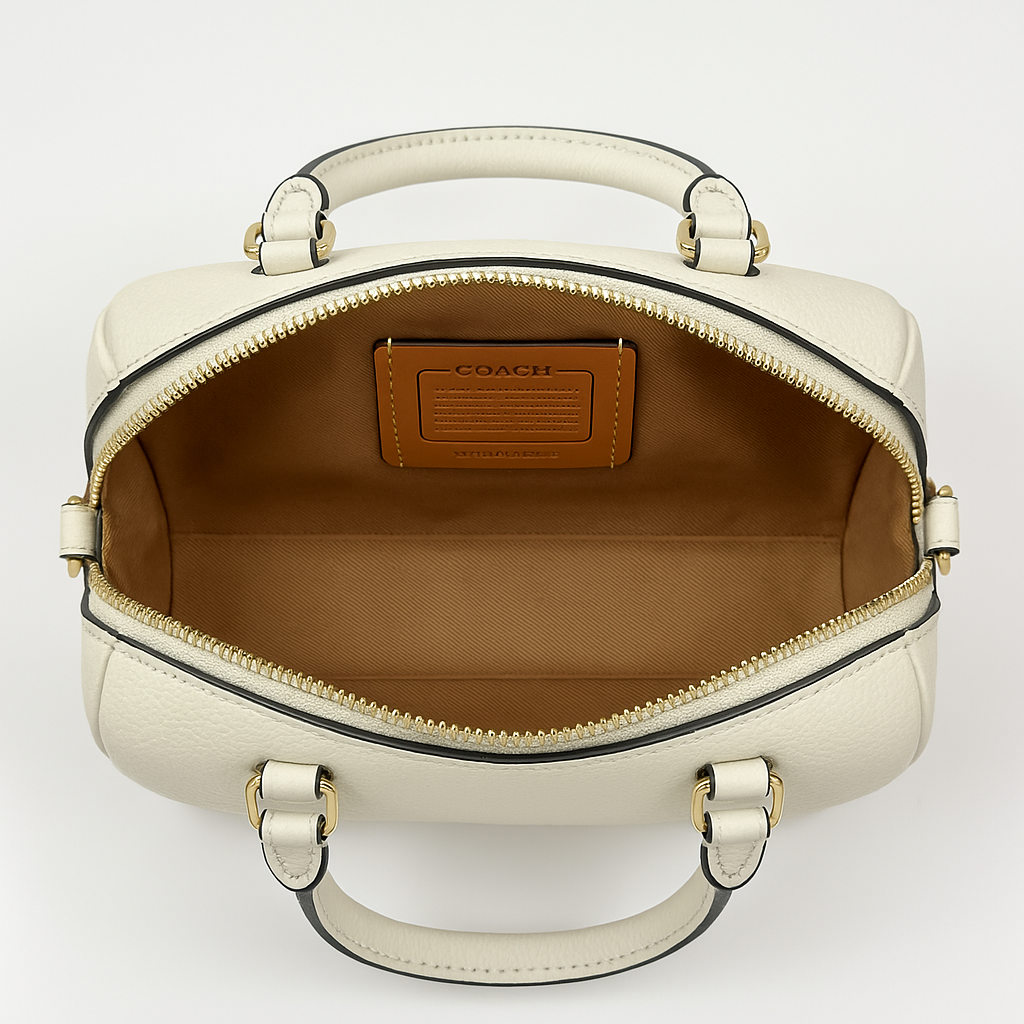 Image of Signature Print Top Handle Mini Satchel Bag