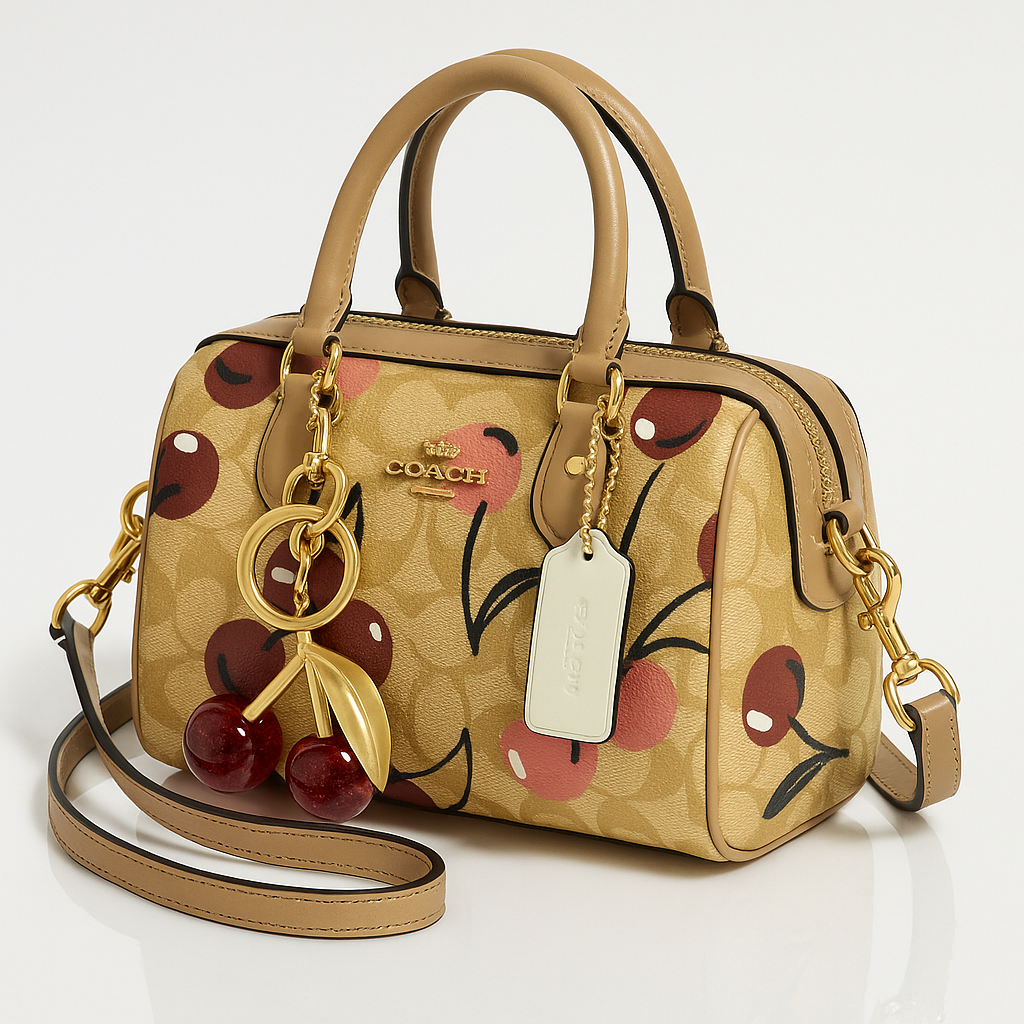 Image of Signature Print Top Handle Mini Satchel Bag
