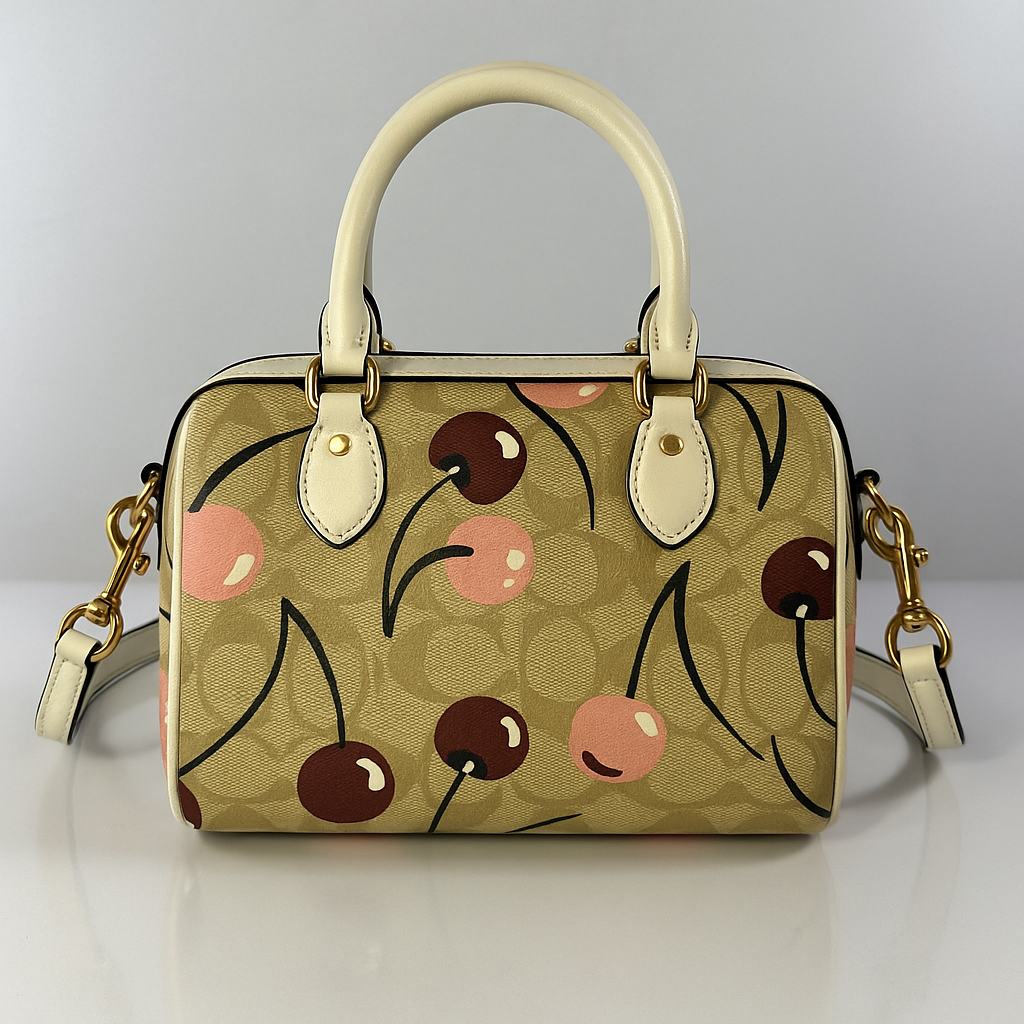 Image of Signature Print Top Handle Mini Satchel Bag