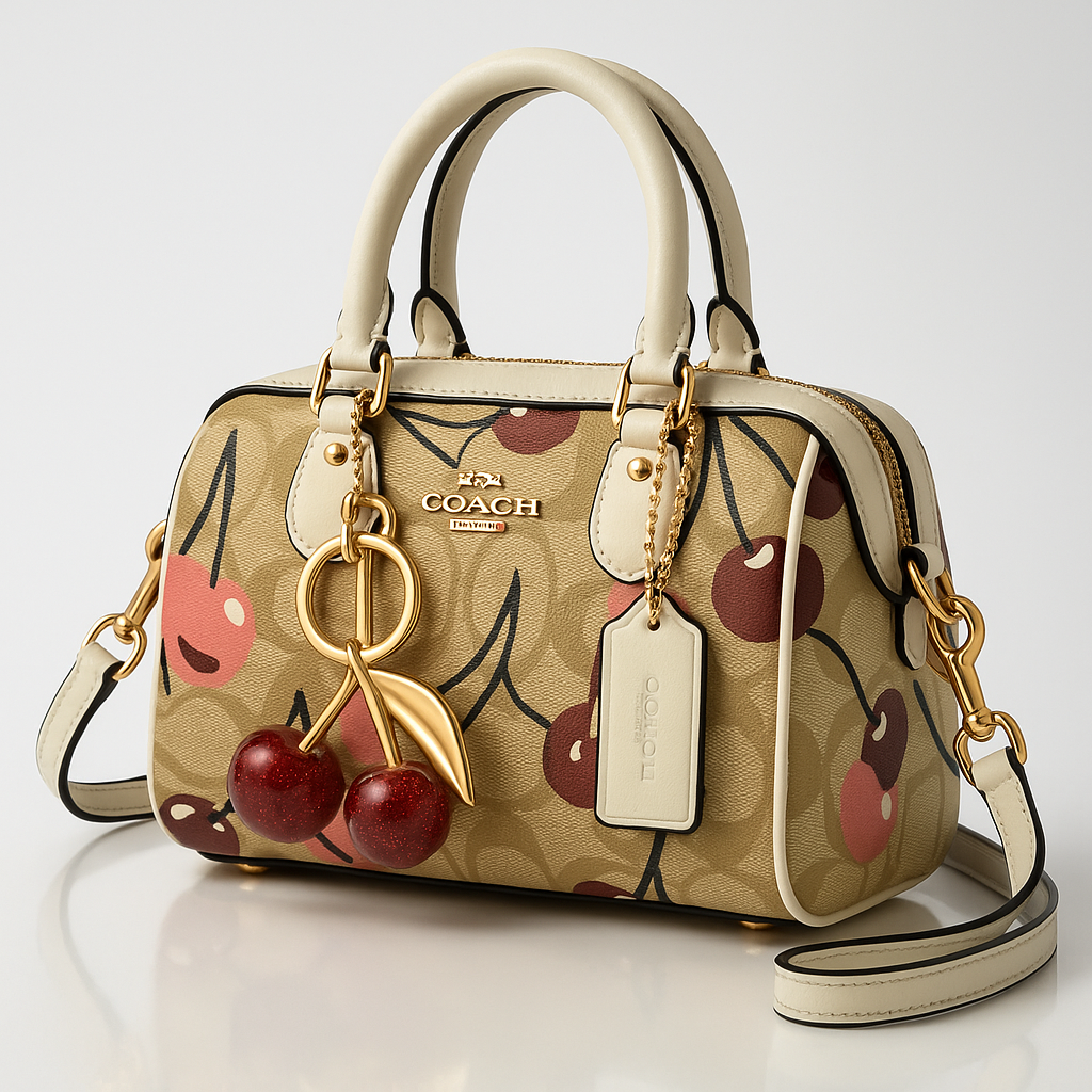 Image of Signature Print Top Handle Mini Satchel Bag