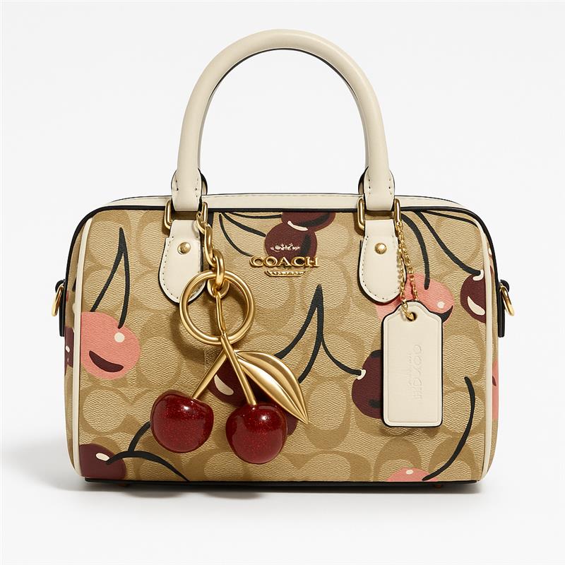 Image of Signature Print Top Handle Mini Satchel Bag