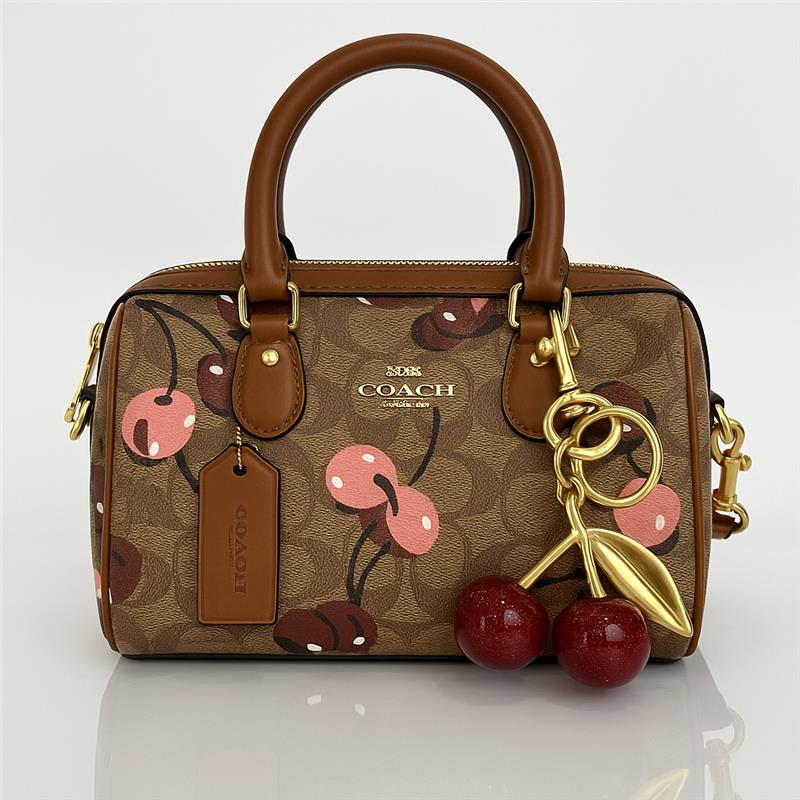 Image of Signature Print Top Handle Mini Satchel Bag