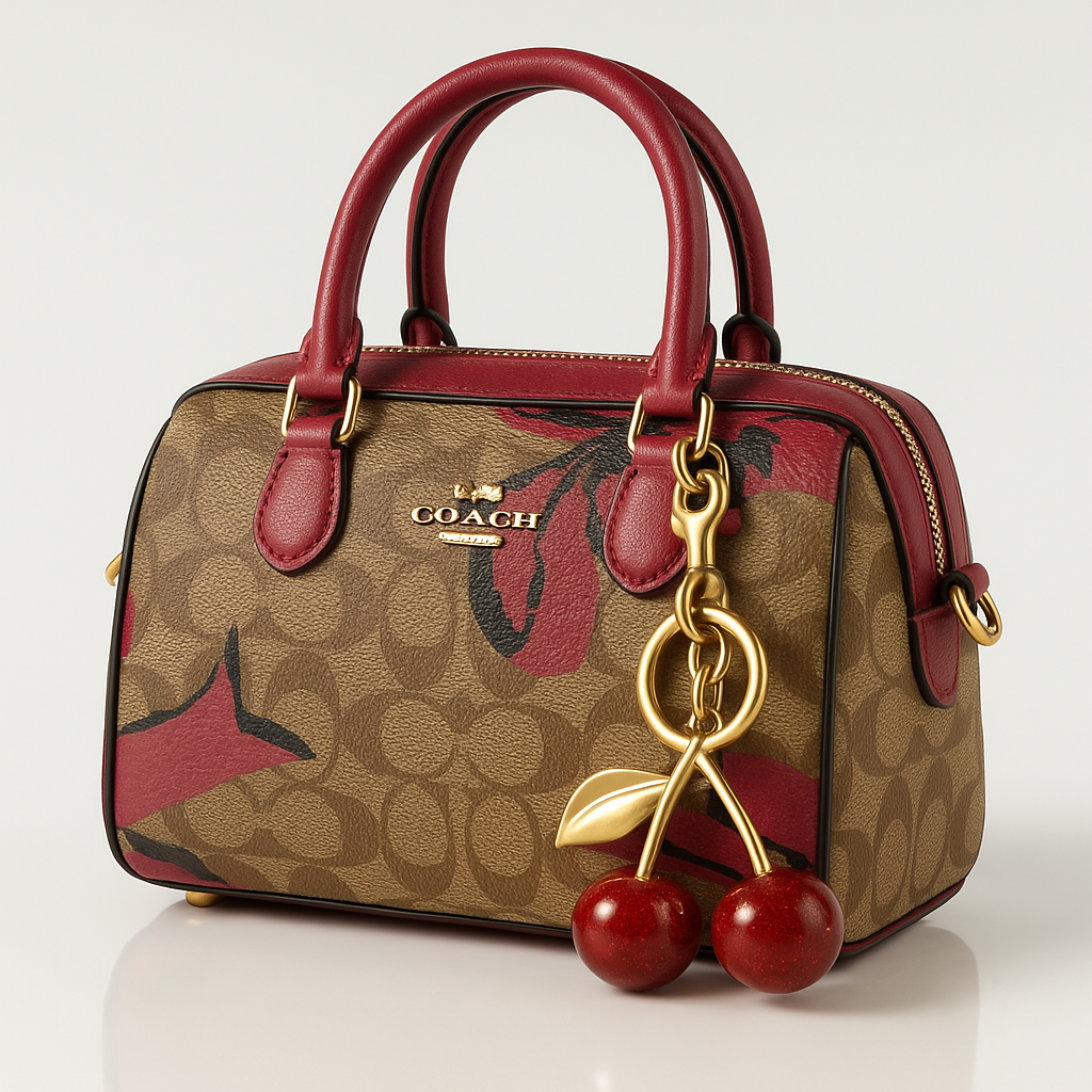 Image of Signature Print Top Handle Mini Satchel Bag
