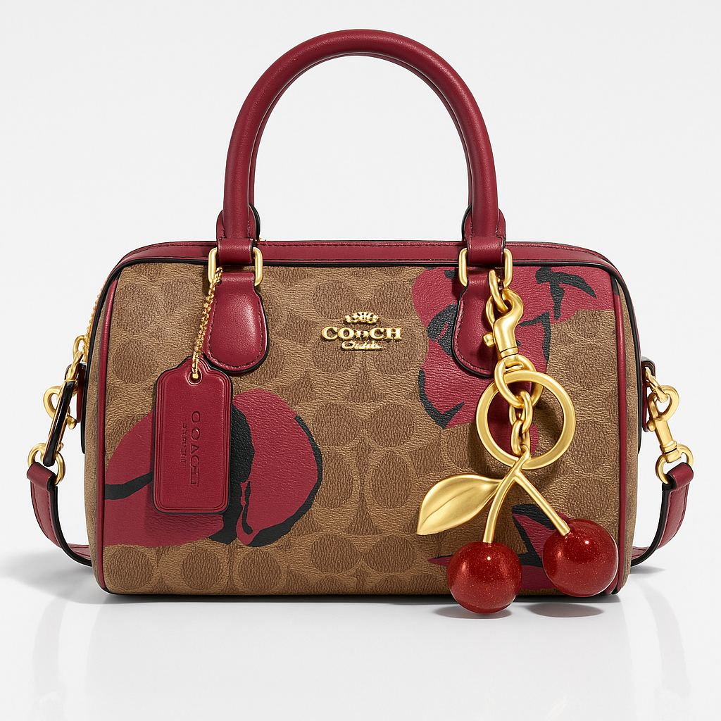 Image of Signature Print Top Handle Mini Satchel Bag