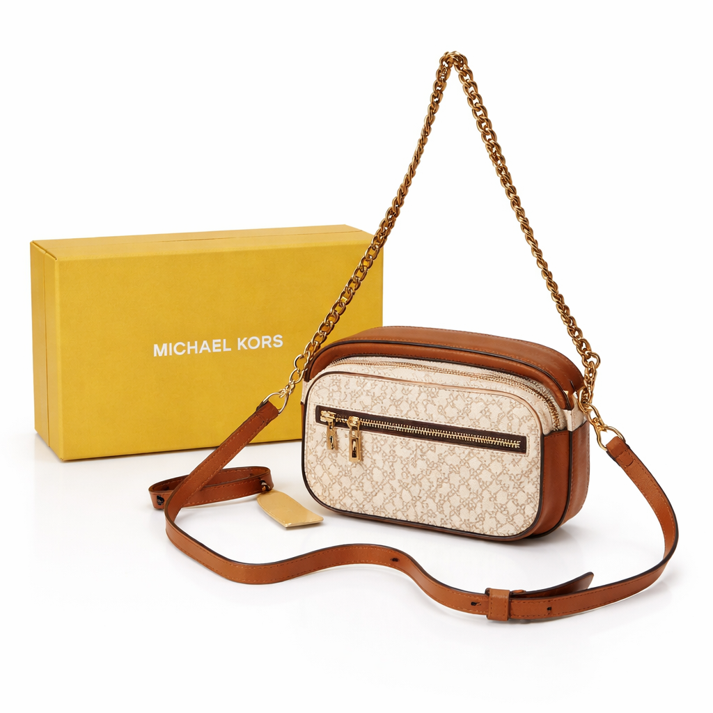 Image of Luxury Monogram Compact Camera Crossbody Bag