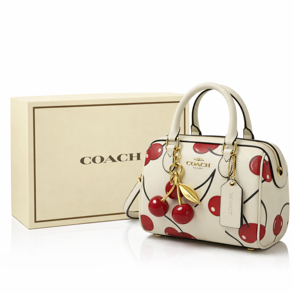Image of Signature Print Top Handle Mini Satchel Bag