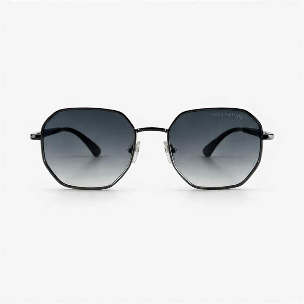 Image of Luxury Inspired Square Sunglasses for Men – Black Frame with Grey Gradient Lenses