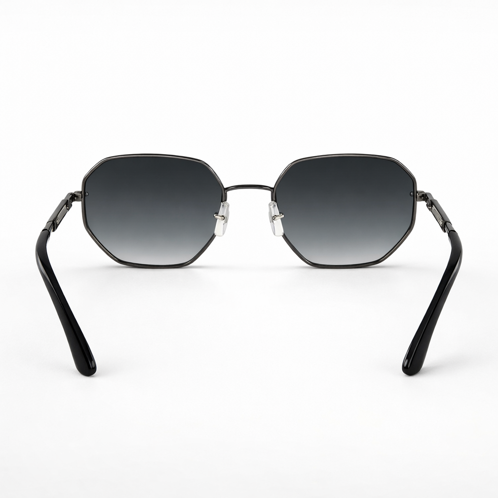 Image of Luxury Inspired Square Sunglasses for Men – Black Frame with Grey Gradient Lenses