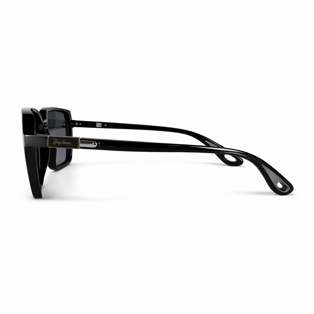 Image of Classic Black Polarized Square Sunglasses – UV400 Protection