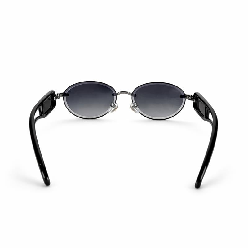 Image of Luxury Black Oval Sunglasses for Men & Women – UV400 Designer-Style Eyewear