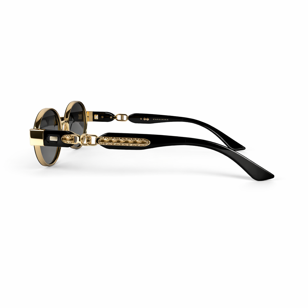 Image of Luxury Oval Gold Sunglasses with Gradient Lenses – Premium Designer-Style Eyewear