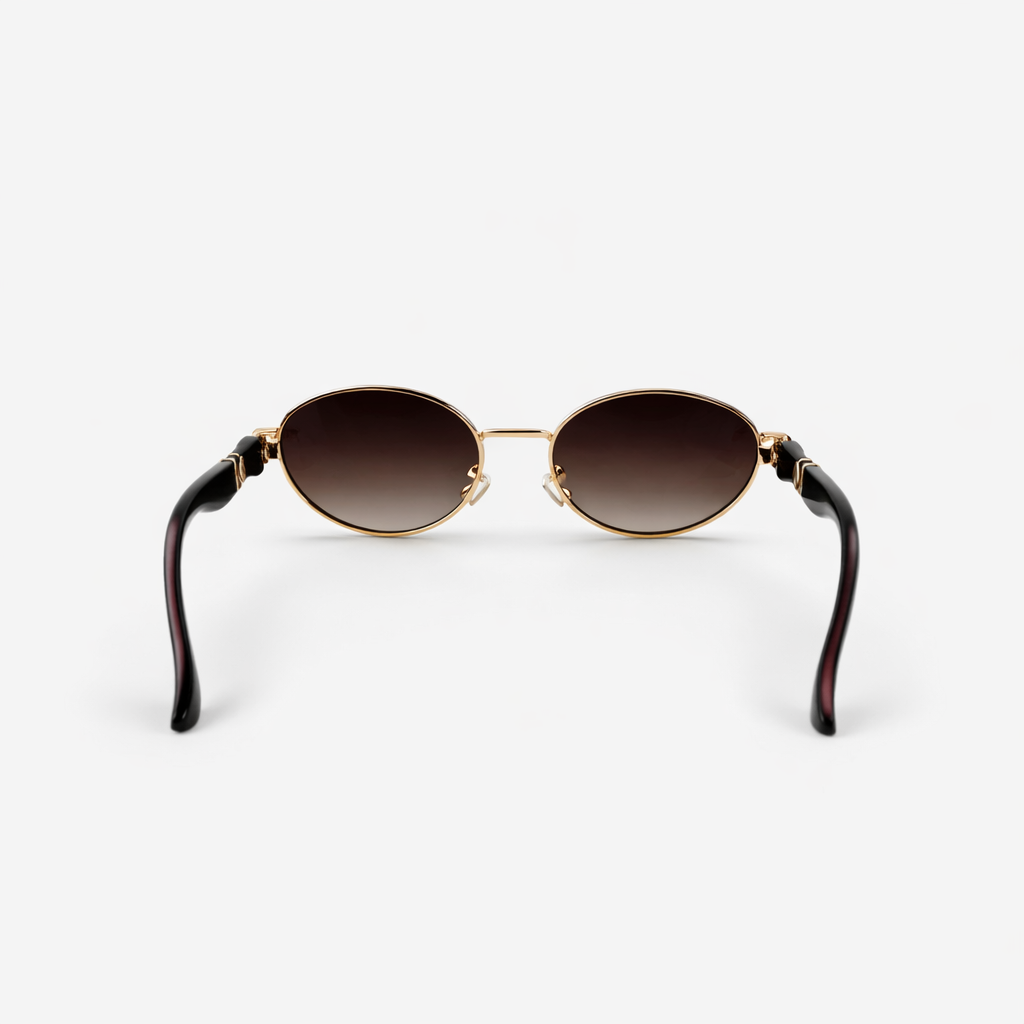 Image of Luxury Oval Gold Sunglasses with Gradient Lenses – Premium Designer-Style Eyewear